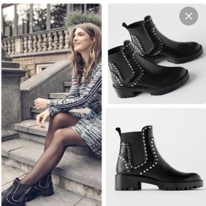 Zara Studded Ankle Boots